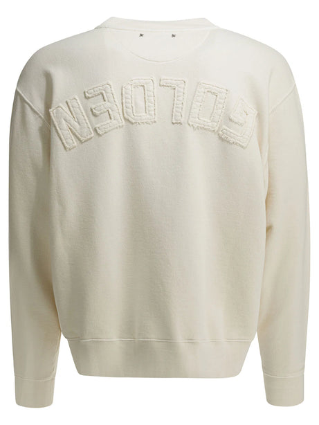 Golden Goose Crewneck sweatshirt with reverse logo - White
