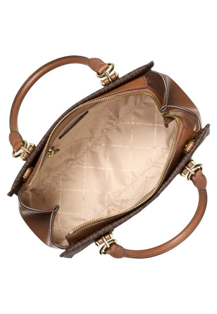 Michael Kors Marilyn Medium Satchel in Signature - Brown