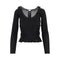 SAINT LAURENT Silk top with Cassandre detail