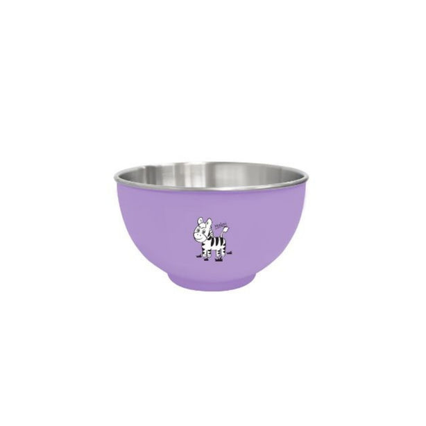 Zebra Stainless Steel Colour Bowl 15cm, Purple