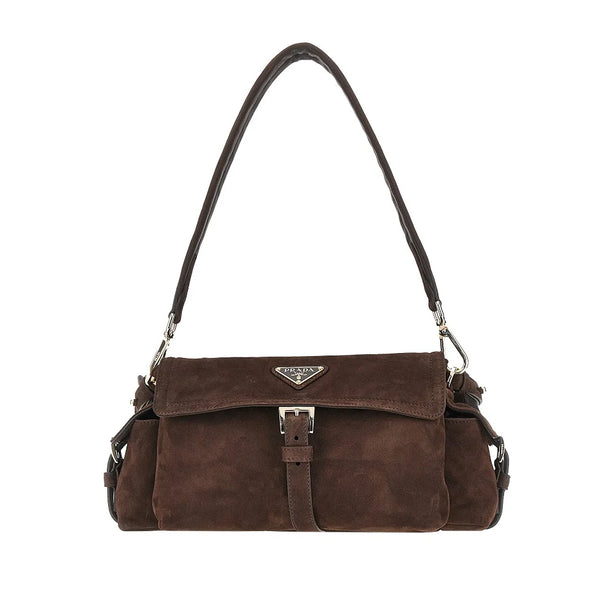PRADA Suede leather medium 'Prada Explore' bag