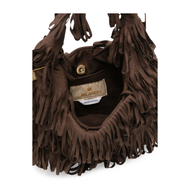 Capucine Small Eco-Sustainable Polyester Handbag - Marrone
