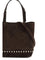 Valentino Garavani Small Rockstud suede Tote Bag - Ebony Brown