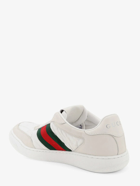 Gucci Screener sneakers in nylon with side Web detail - White