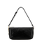 Half Horsebit Medium Grained Leather Shoulder Bag - Black