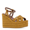 Mustard Raffia Wedge Espadrilles