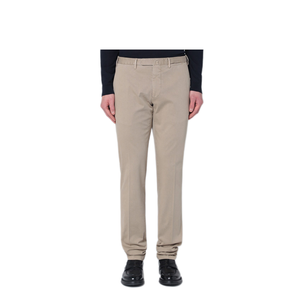Beige Trousers In Cotton