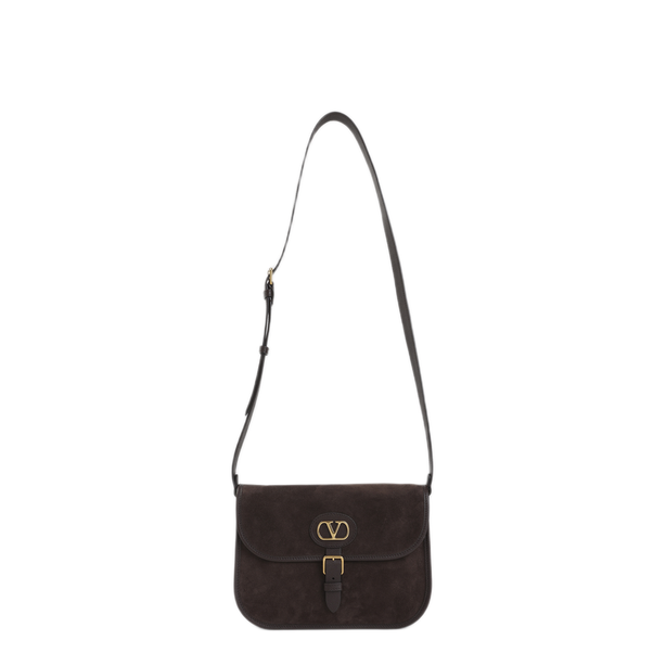 Antibes Suede Shoulder Bag - Ebony