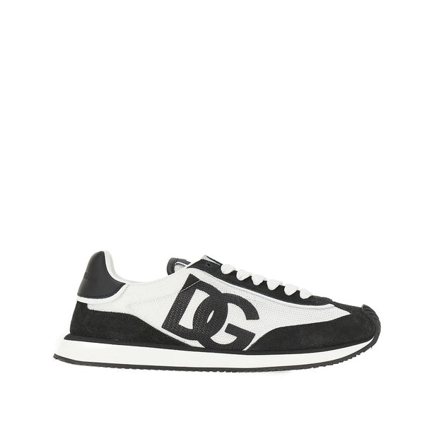 DOLCE&GABBANA Leather and mesh 'DG CUSHION' sneakers