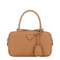 Soft Grain Leather Handbags - Peach Beige