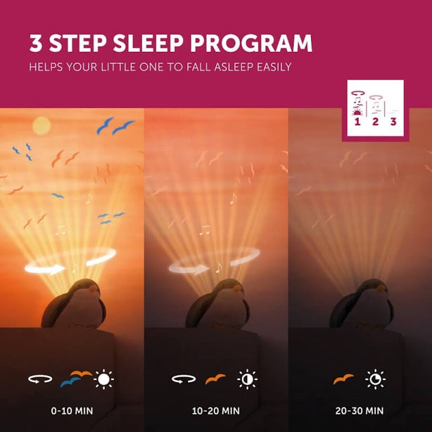 Zazu Shally the Sparrow, Sunset Projector Nightlight with Melodies