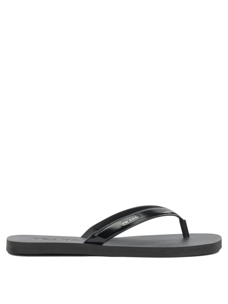 Prada Low leather sandals - Black