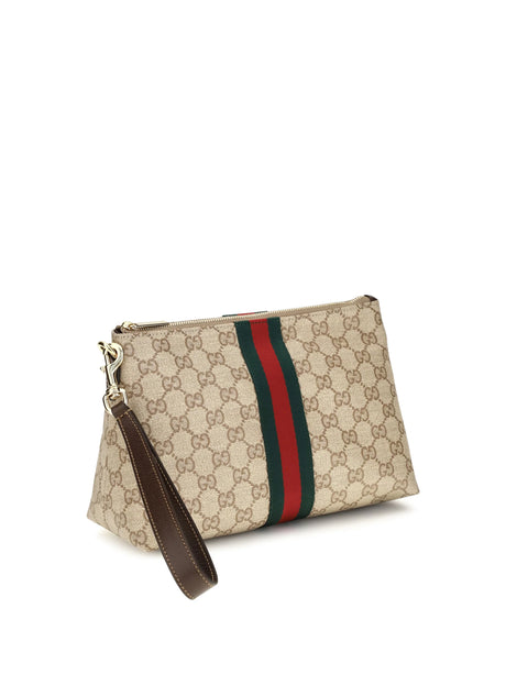 Gucci Small GG Web Pouch - Vin.San.Br/Dk.Br/Vrv