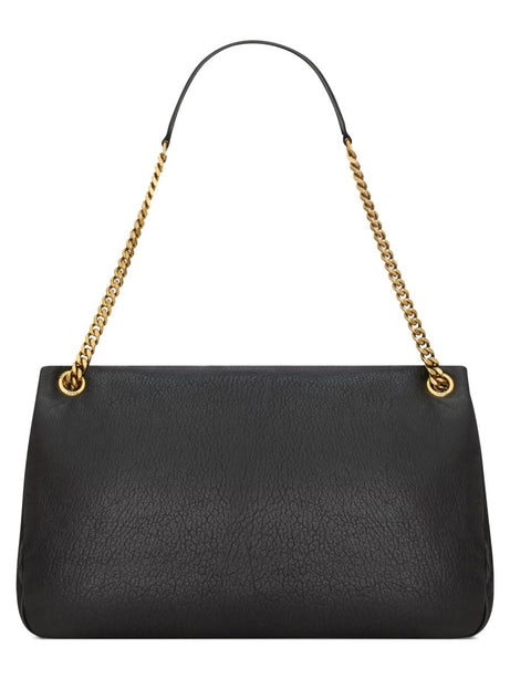 Saint Laurent Cassandre Lambskin Pouch on Chain - Black