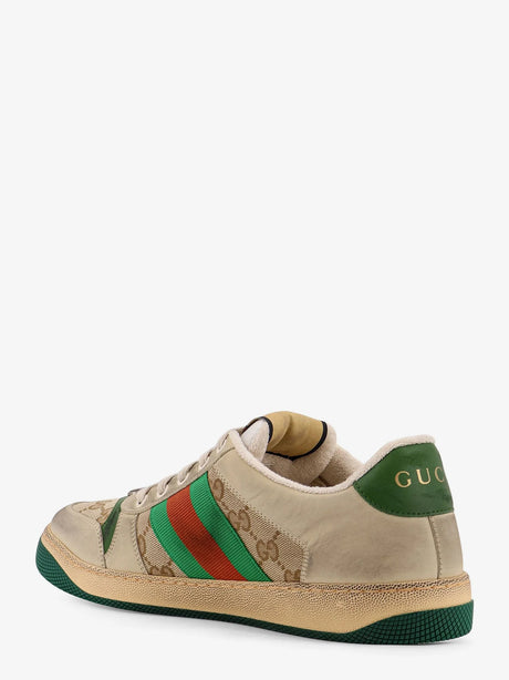 Gucci Screener GG low-top vintage leather sneakers - Newsadumivigrn