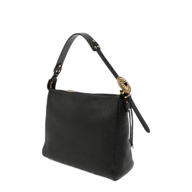 Black Leather Hobo Bag