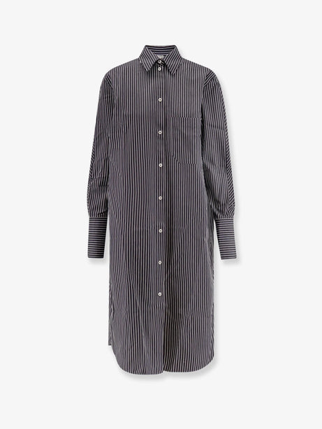 Toteme Striped Kimono-Sleeve Shirtdress - Black/White