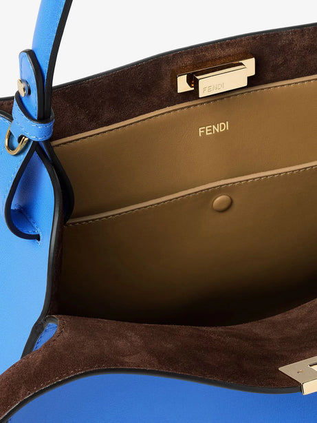 Fendi Fendi Way Medium leather shoulder bag with contrasting lining - Costiera+Capp+Os