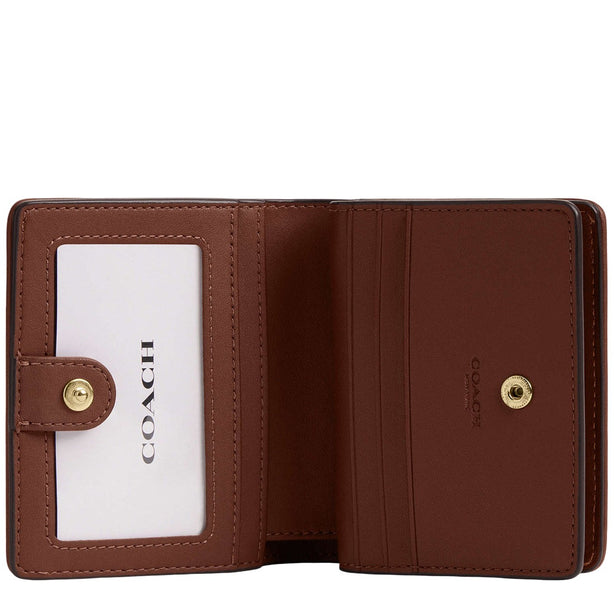 Coach Snap Wallet In Signature Chenille - Light Khaki/ Vintage Brown CCQ32