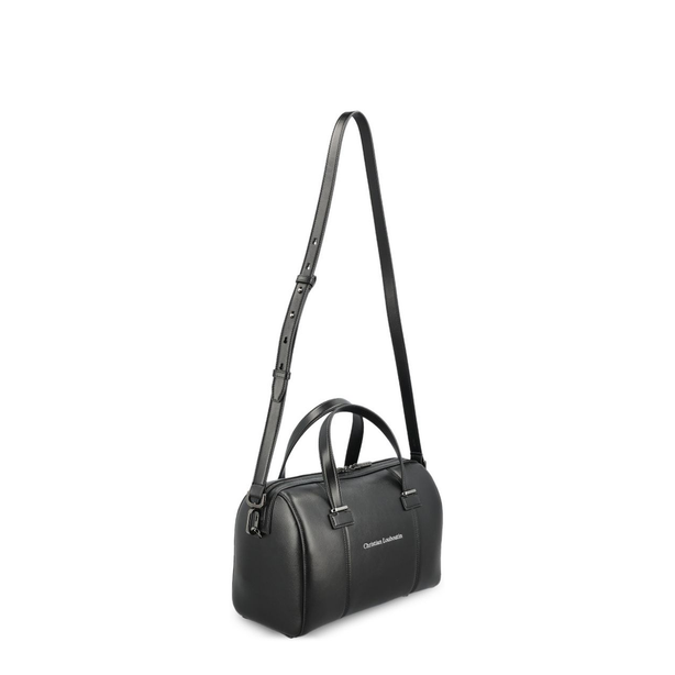 Small Calf Leather Duffle Bag - Black