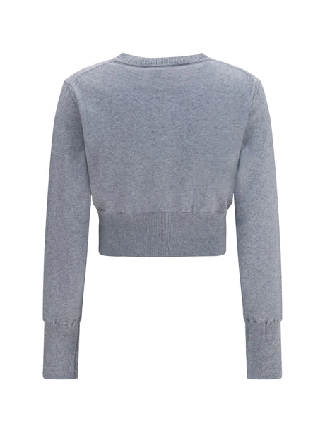 Vivienne Westwood Bea crop Cardigan - Dark Grey Melange