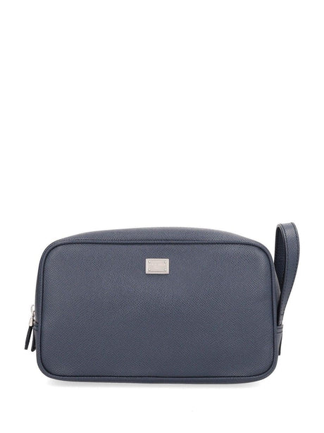 Dolce & Gabbana Zip-Up Toiletry Bag - Blue