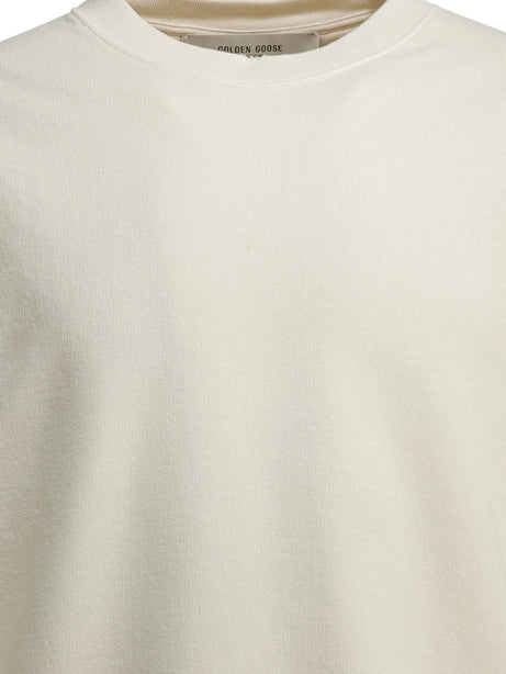 Golden Goose Crewneck sweatshirt with reverse logo - White