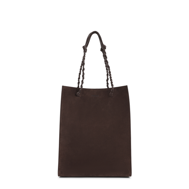 Tangle Calfskin Shopping Bag - Brown