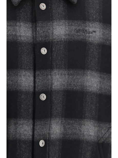Off-White Padded Flannel Jacket - Black