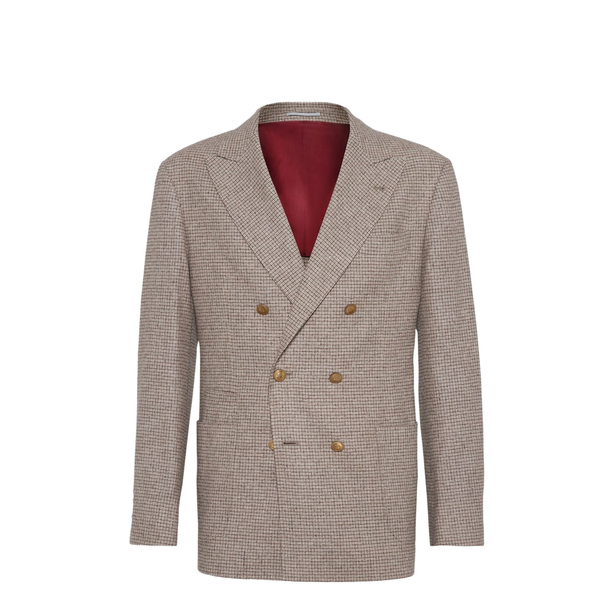 Wool and Silk Double-Breasted Jacket
