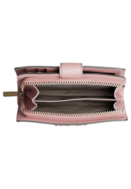 Michael Kors Jet Set Travel Medium Bifold Zip Coin Wallet - Powder Blush