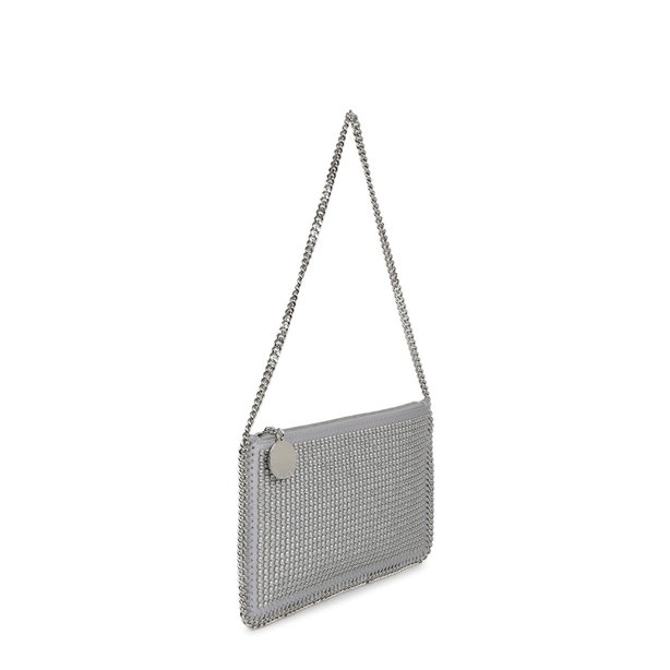 Falabella Small Fabric Shoulder Bag - Silver