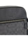 Coach Mens Houston Flight Bag In Signature Canvas - Charcoal/Black