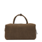 Large Nubuck Leather Boston Bag - Cocoa