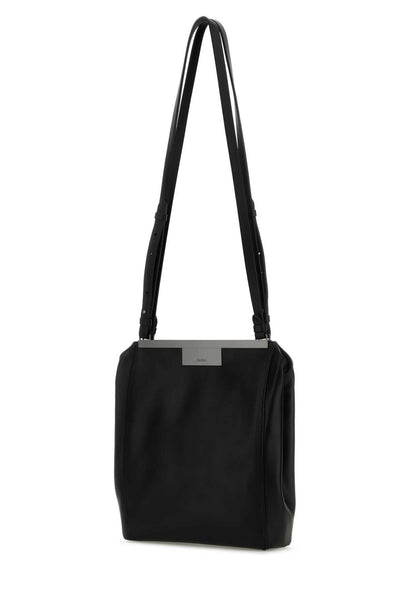 Black Leather Summer Shoulder Bag