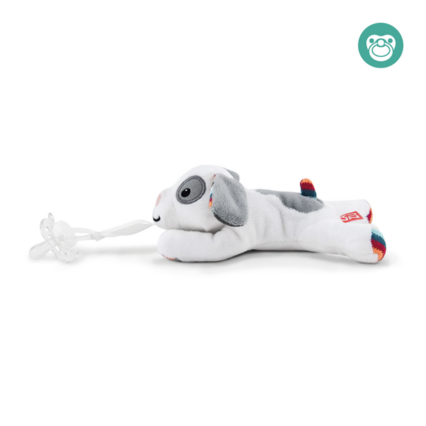 Zazu Dexy the Dog, Soft Toy with Pacifier Holder