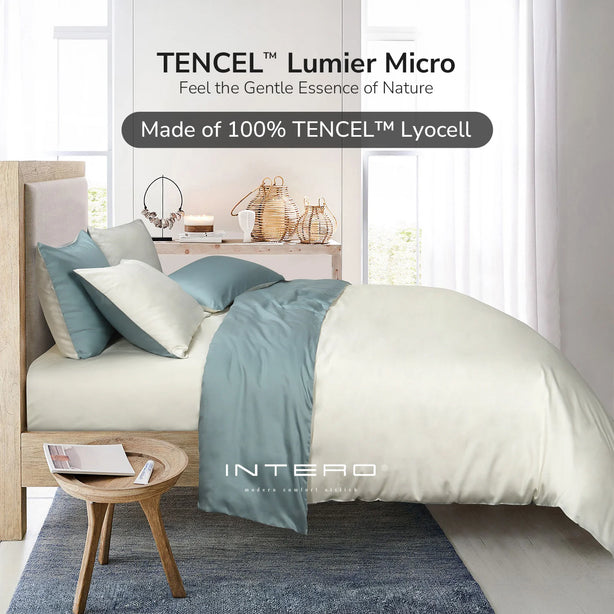 Intero Lumier Micro Tencel Solid Eniz Bedding Collection  1500TC - Ivory
