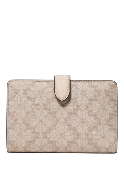 Kate Spade Spade Flower Medium Bifold Wallet - Dark Beige/Multi