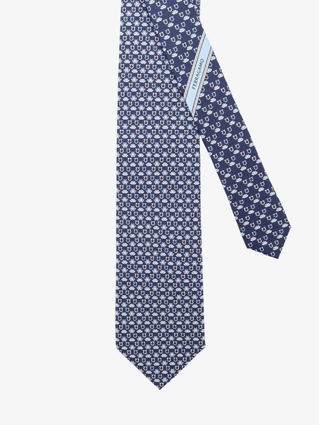 Ferragamo Clarissa silk tie - Navy