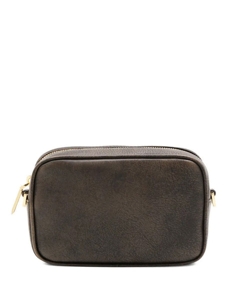 Mini Star Small Calf Leather Shoulder Bag - Dark Brown