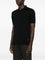 Black Knitted Quarter Zip Polo Sweater