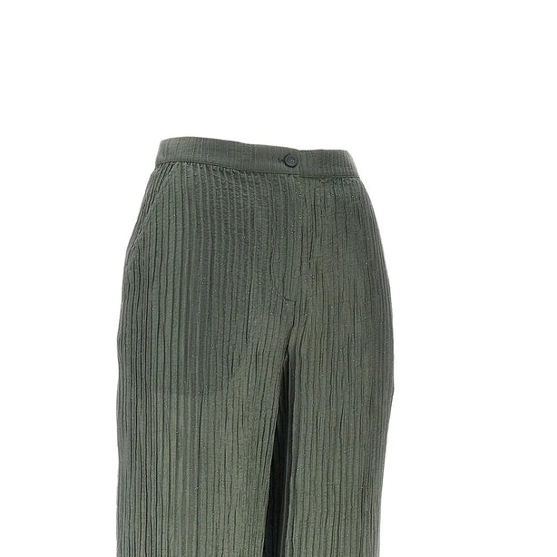 EMPORIO ARMANI Textured lurex taffetà pants