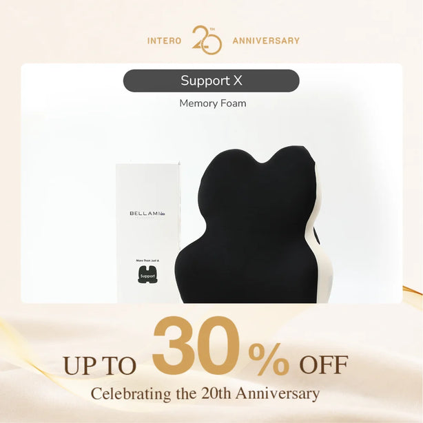 Bellami Plus Support X Memory Foam Pillow Ergonomic Compact Support Travel Pillow