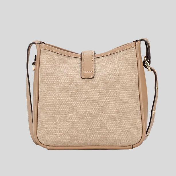 COACH Hadley Mini Crossbody Bag With Signature Canvas Dark Natural Multi RS-CAM80