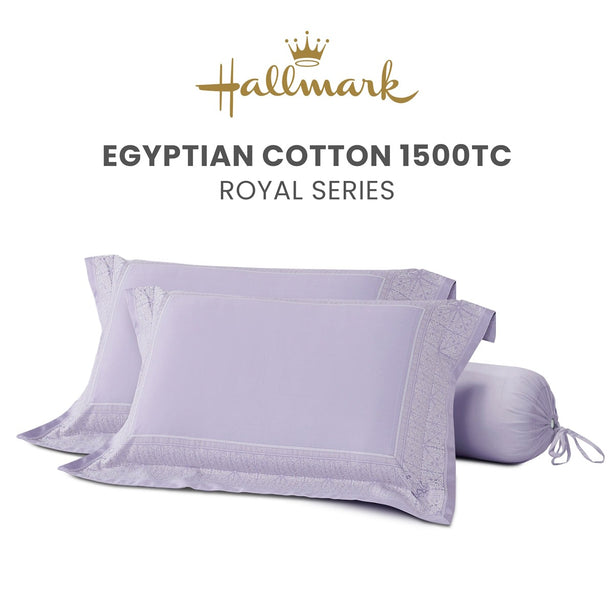 Hallmark Royal Egyptian Cotton 1500TC Italian Mercerized Design Pillowcases & Bolster cases
