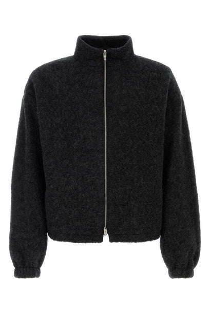 Wool Jacket with Stand-Up Collar
