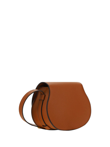Chloé Small Marcie leather Shoulder Bag - Tan