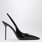 Lidia Slingback Pumps In Black Patent Leather