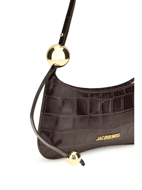 Jacquemus Le Bisou Perle Shoulder Bag - Dark Burgundy