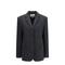 Pinstripe Wool Blazer